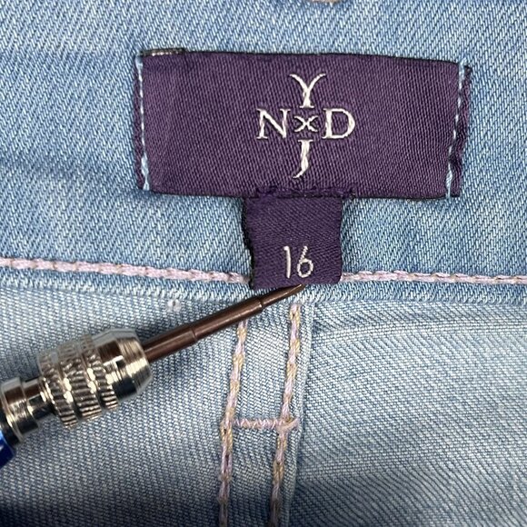 NYDJ Jeans Womens 16 Sophia Flare Ankle Lightwash Jeans Light Wash - Picture 5 of 8